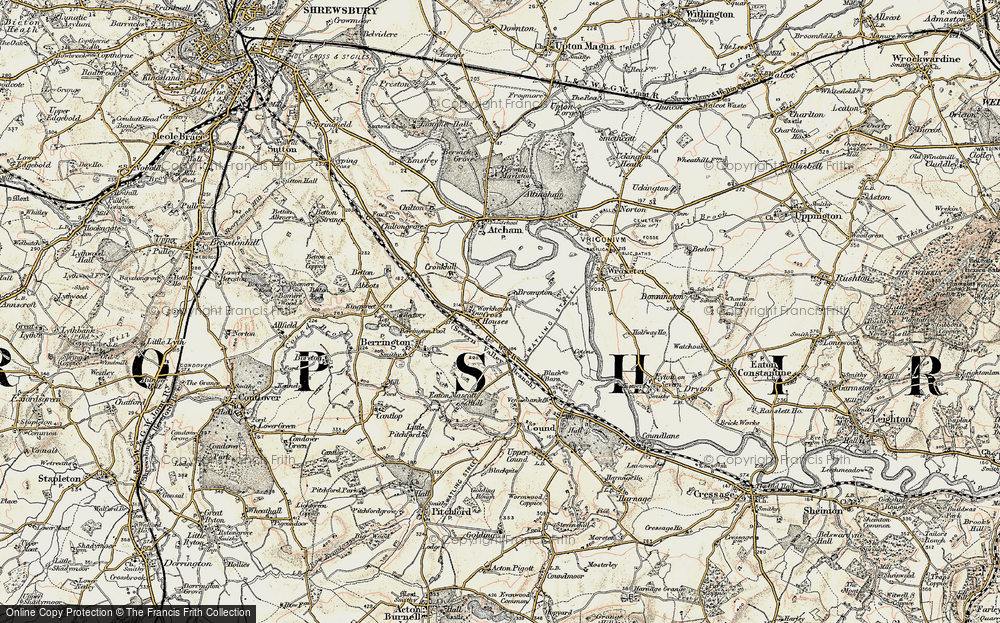 Old Map of Historic Map covering Black Barn in 1902