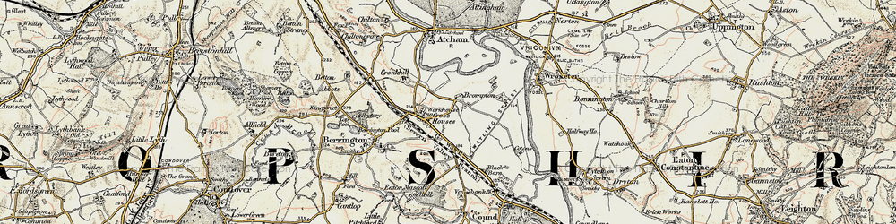 Old map of Brompton in 1902