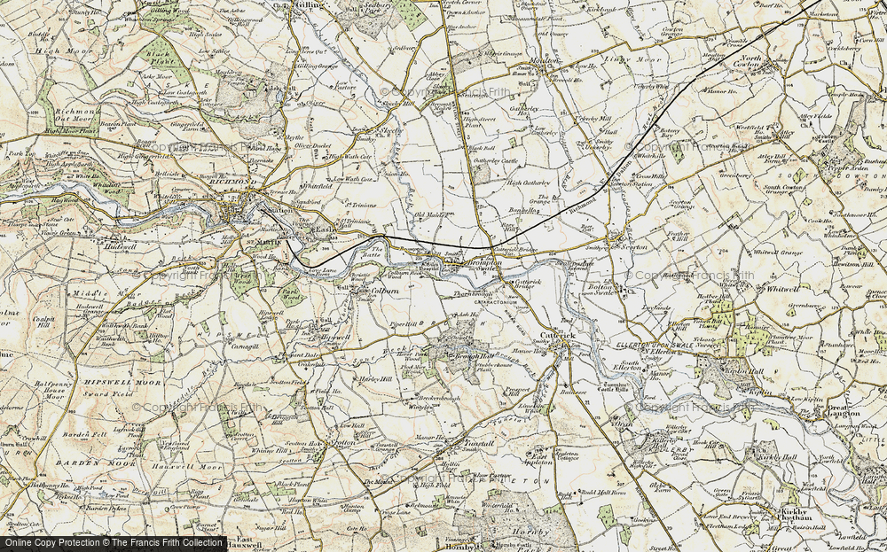 Old Map of Brompton-on-Swale, 1903-1904 in 1903-1904