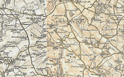 Old map of Brompton Ralph in 1898-1900
