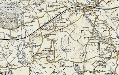 Old map of Bromstead Common in 1902
