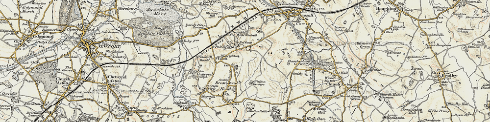 Old map of Bromstead Common in 1902