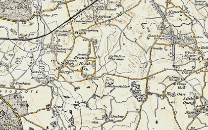 Old map of Bromstead Heath in 1902