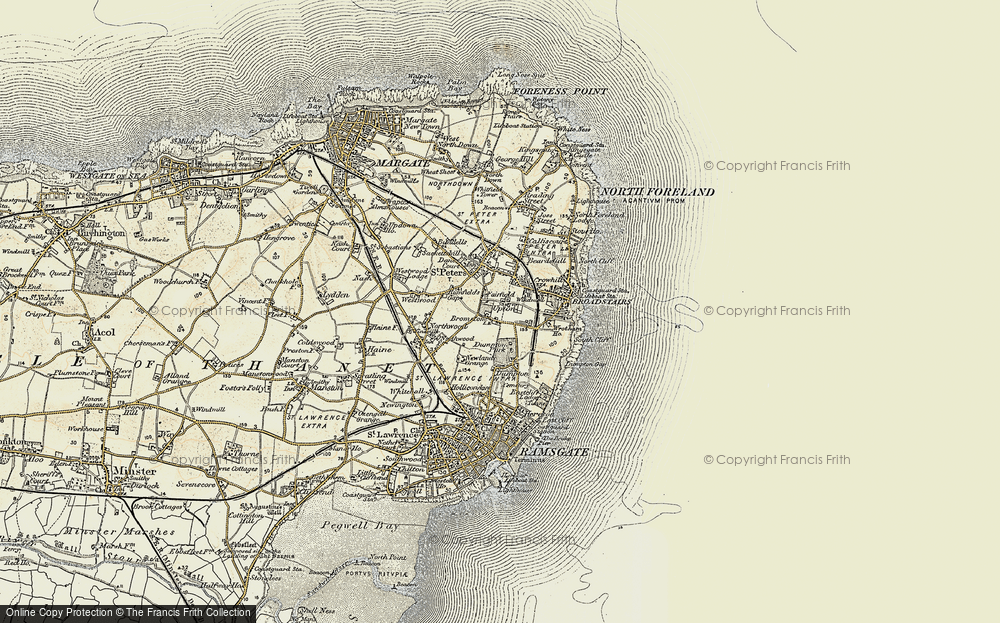 Old Map of Bromstone, 1898-1899 in 1898-1899