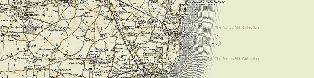 Old map of Bromstone in 1898-1899