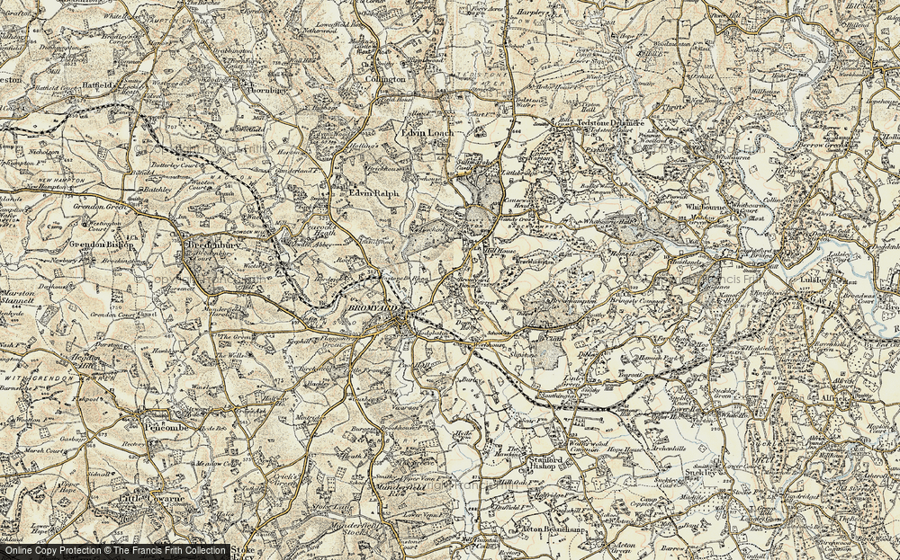 Old Map of Bromyard Downs, 1899-1902 in 1899-1902