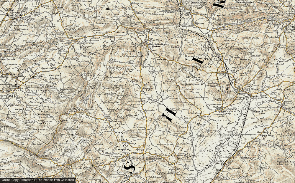 Old Map of Bronant, 1901-1903 in 1901-1903