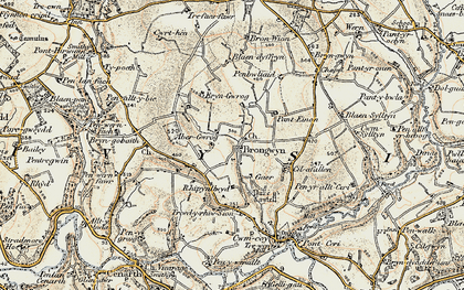 Old map of Bryngwrog in 1901