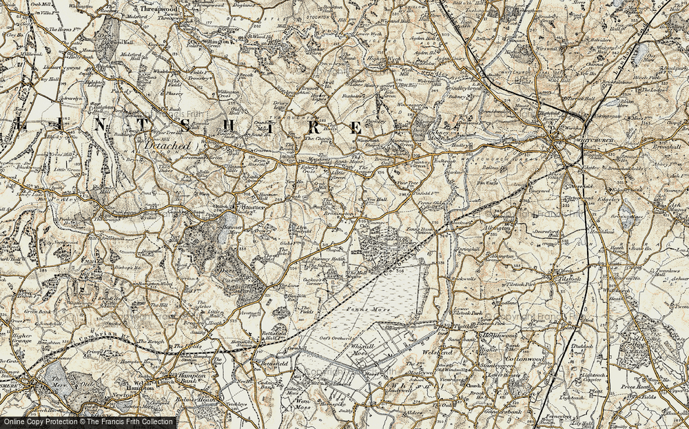 Old Map of Bronington, 1902 in 1902