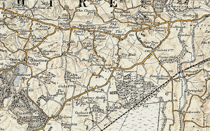 Old map of Bronington in 1902
