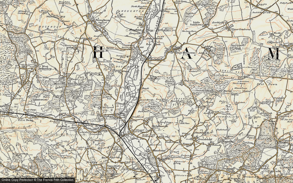 Old Map of Brook, 1897-1900 in 1897-1900