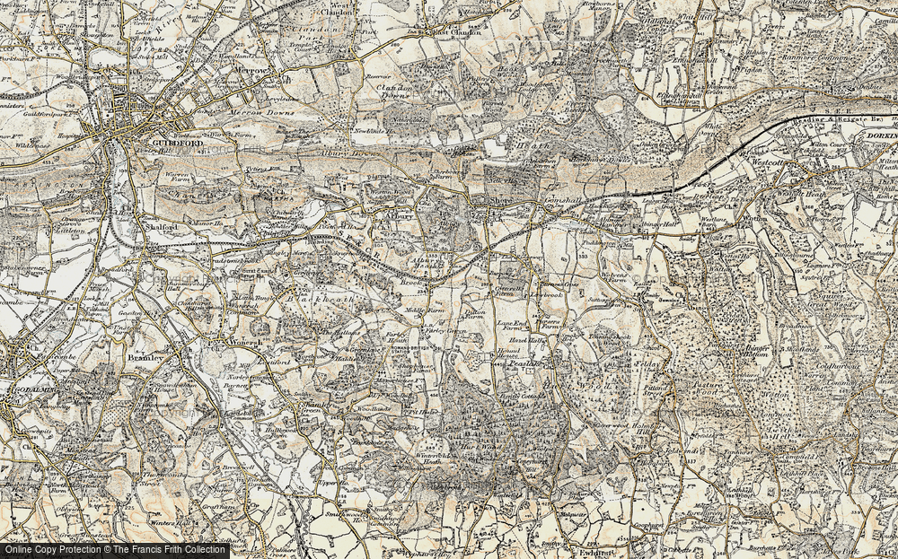 Old Map of Brook, 1898-1909 in 1898-1909