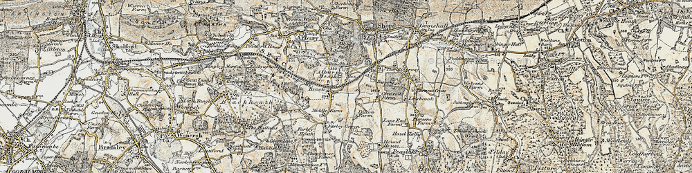 Old map of Brook in 1898-1909
