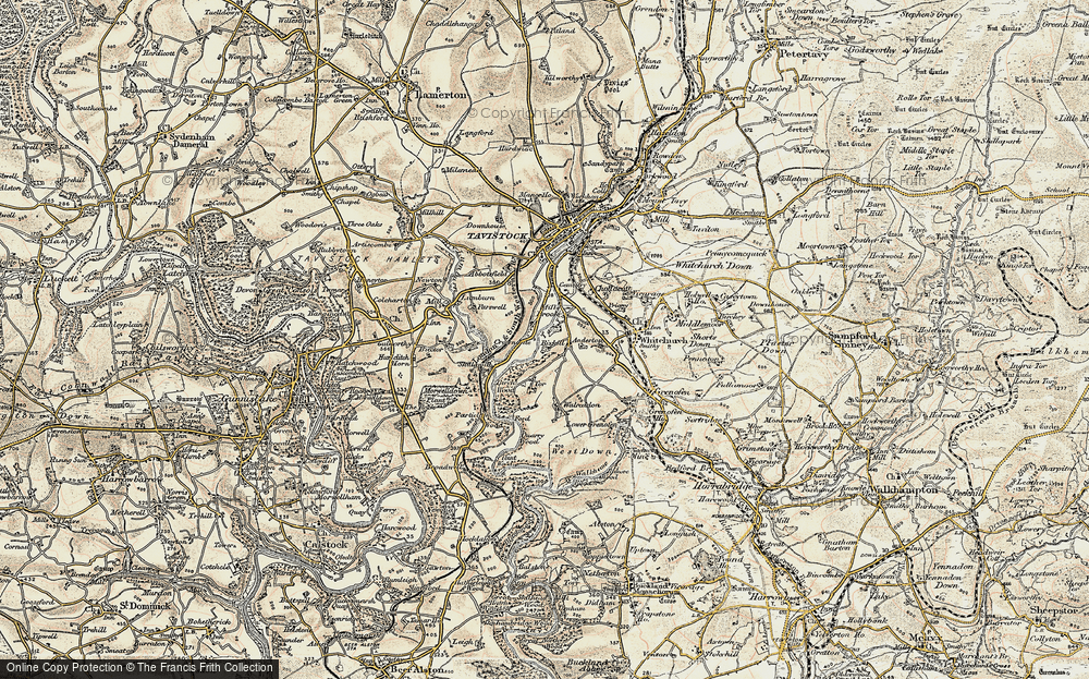 Old Map of Historic Map covering Broadwell in 1899-1900