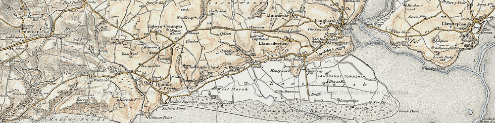 Old map of Brook in 1901