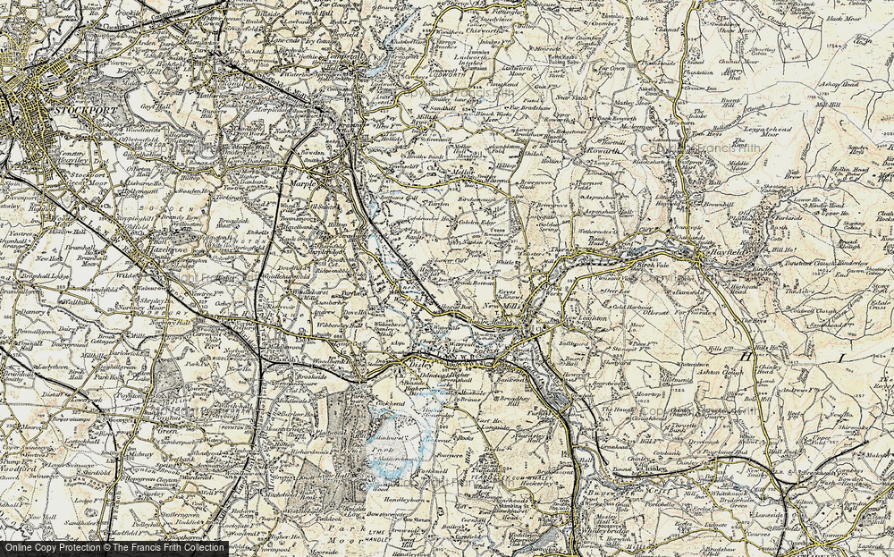 Old Map of Brook Bottom, 1903 in 1903