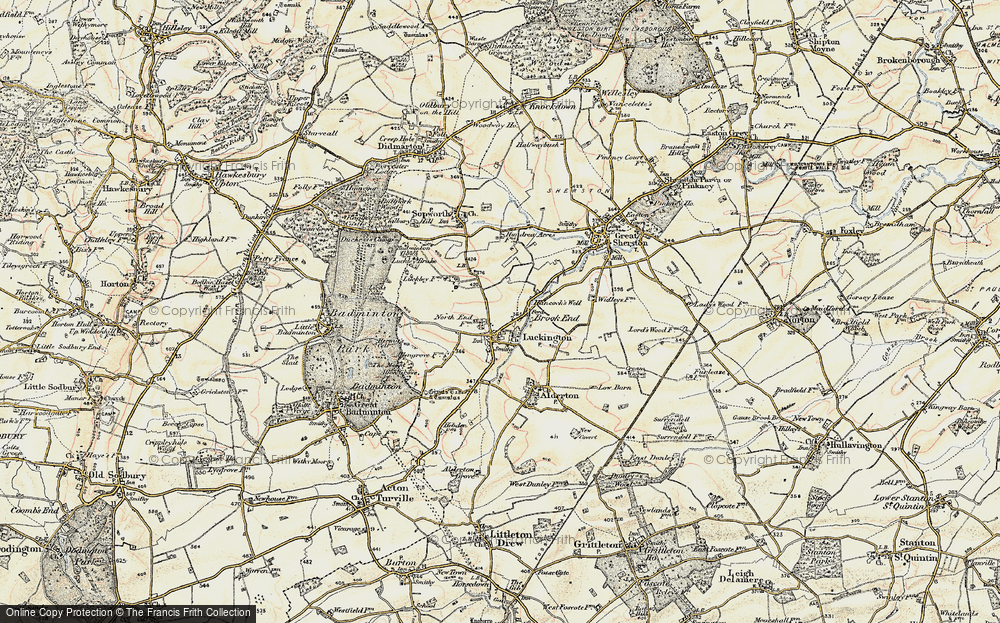 Old Map of Brook End, 1898-1899 in 1898-1899