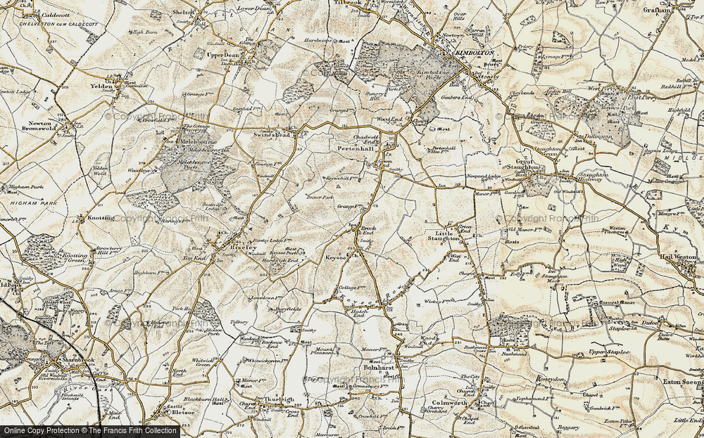 Old Map of Brook End, 1898-1901 in 1898-1901