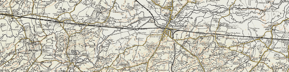 Old map of Brook Street in 1897-1898