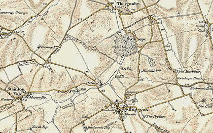 Old map of Brookenby in 1903-1908