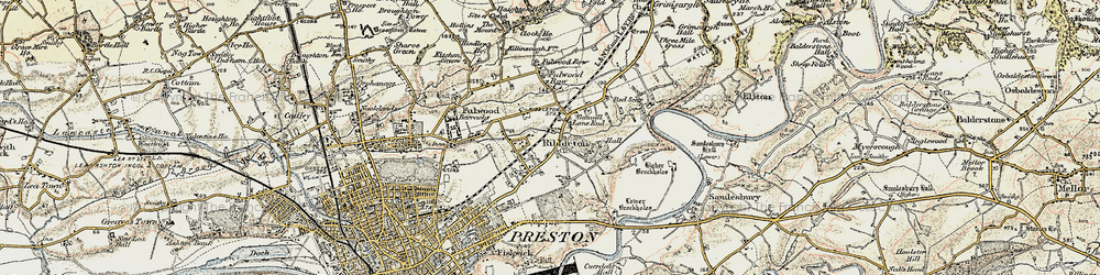 Old map of Brookfield in 1903