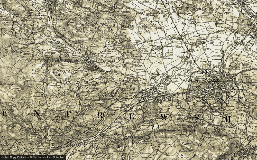 Old Map of Historic Map covering White Ho in 1905-1906
