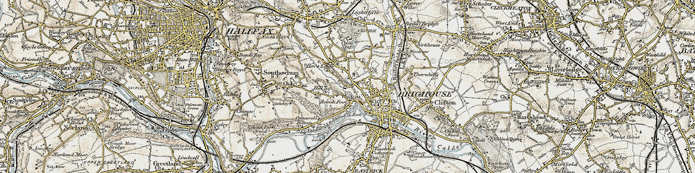 Old map of Brookfoot in 1903