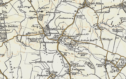 Old map of Brookhampton in 1897-1899