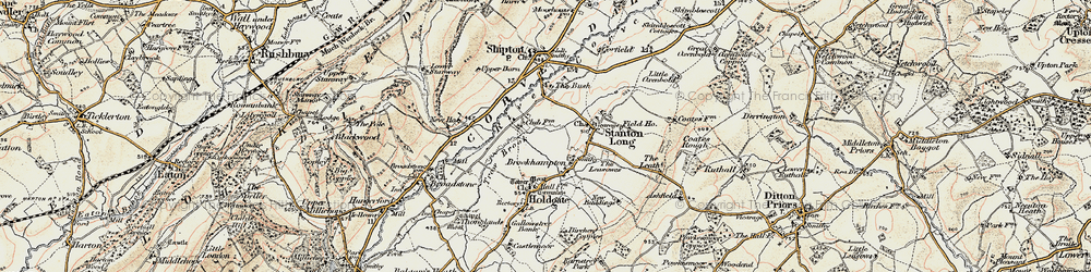 Old map of Brookhampton in 1902