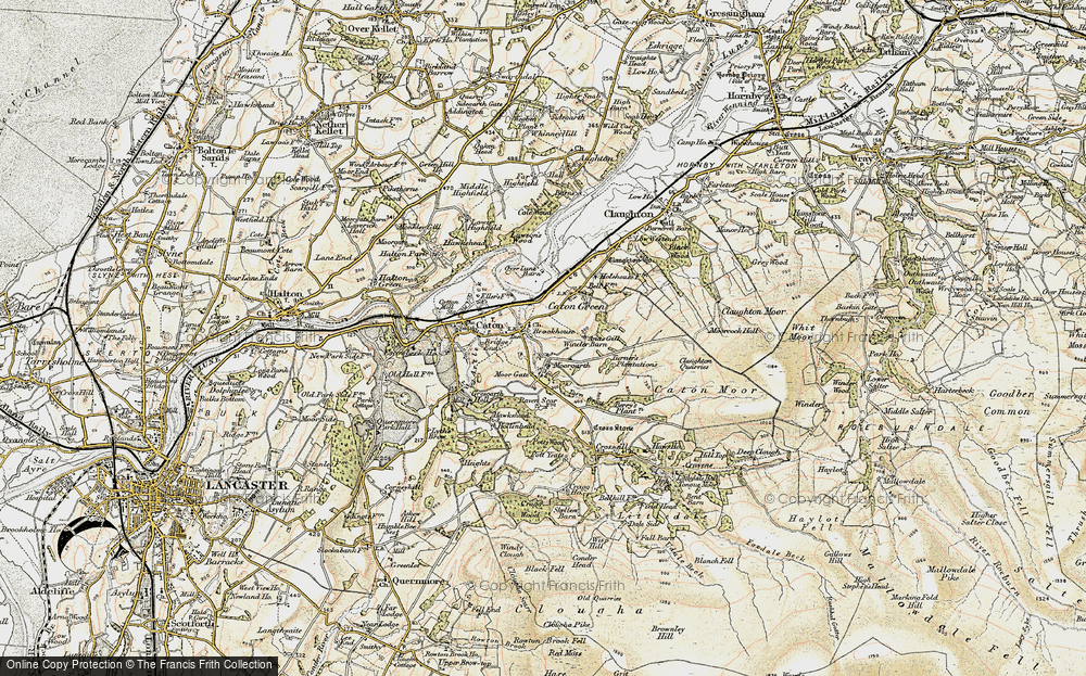Old Map of Historic Map covering Artle Beck in 1903-1904