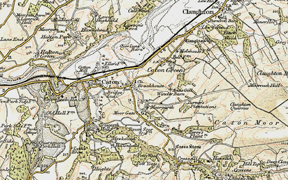 Old map of Brookhouse in 1903-1904