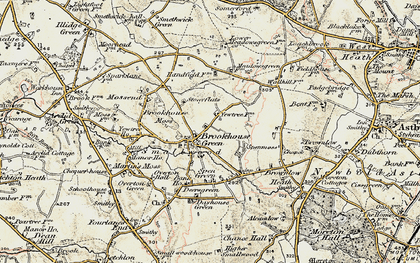 Old map of Brookhouse Moss in 1902-1903