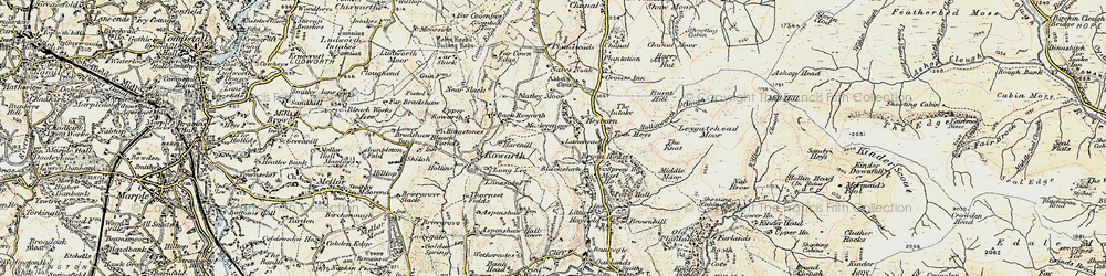 Old map of Brookhouses in 1903