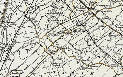 Old map of Brattle Ho in 1898