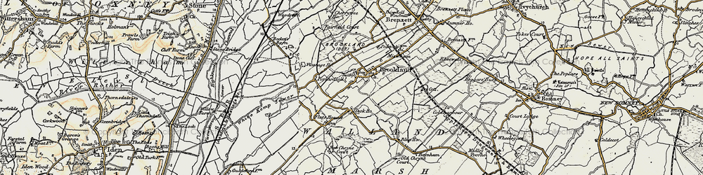 Old map of Brattle Ho in 1898