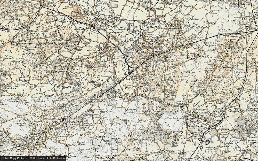 Old Map of Brooklands, 1897-1909 in 1897-1909