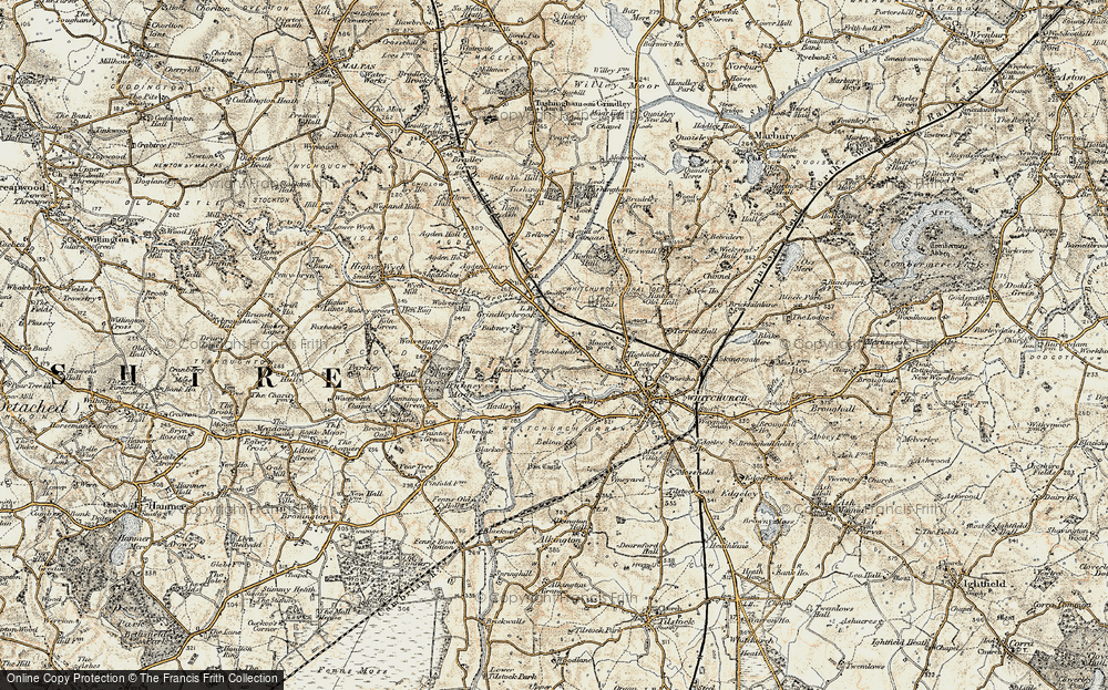 Old Map of Brooklands, 1902 in 1902