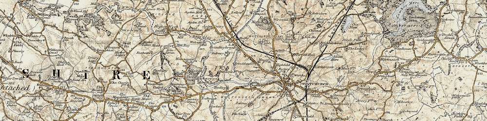 Old map of Brooklands in 1902