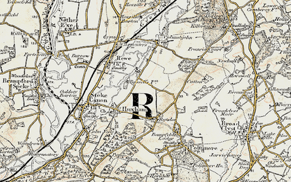 Old map of Belfield Ho in 1898-1900