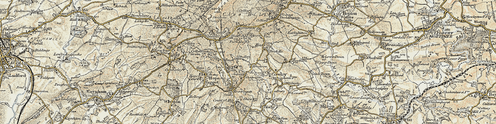 Old map of Brookrow in 1901-1902
