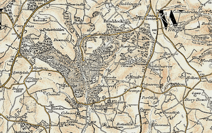 Old map of Brooks in 1900
