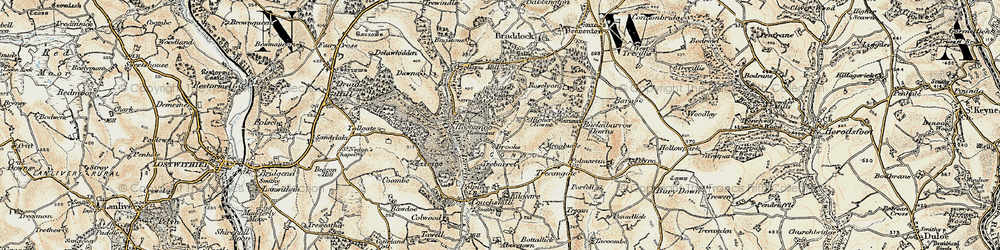 Old map of Buckabarrow Downs in 1900