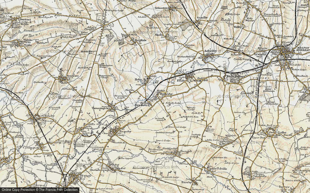 Old Map of Brooksby, 1902-1903 in 1902-1903