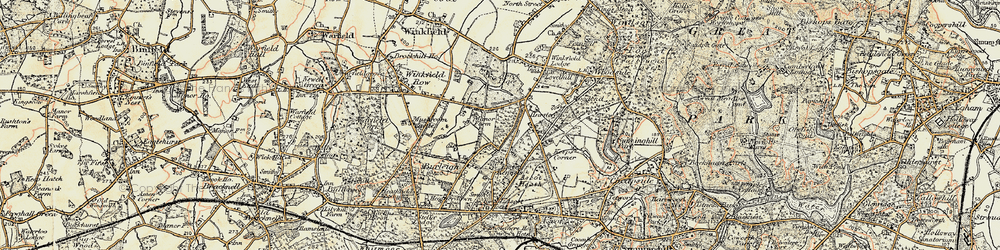 Old map of Brookside in 1897-1909