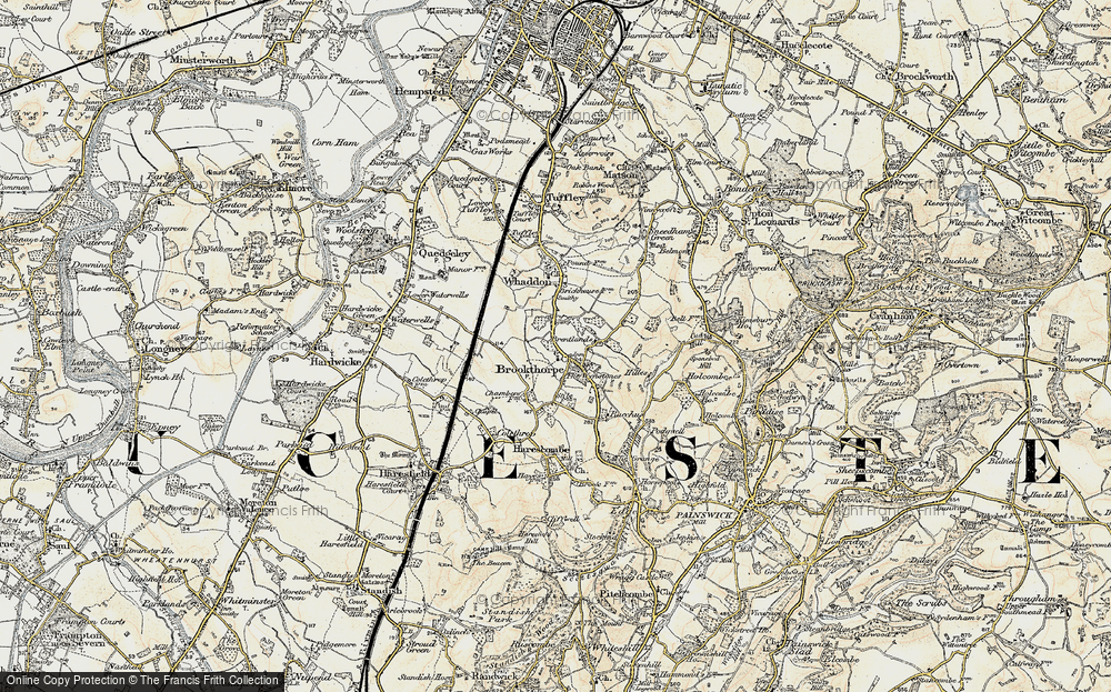 Old Map of Historic Map covering Brentlands in 1898-1900