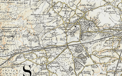 Old map of Brookwood Br in 1897-1909