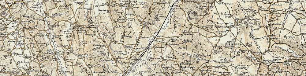 Old map of Broom in 1898-1899