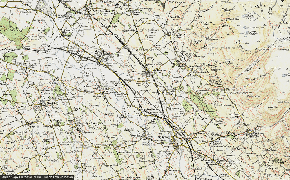 Old Map of Historic Map covering Broad Lea in 1901-1904