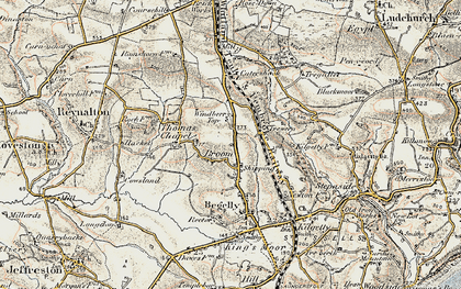 Old map of Broom in 1901