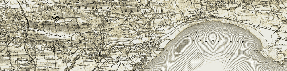 Old map of Broom in 1903-1908